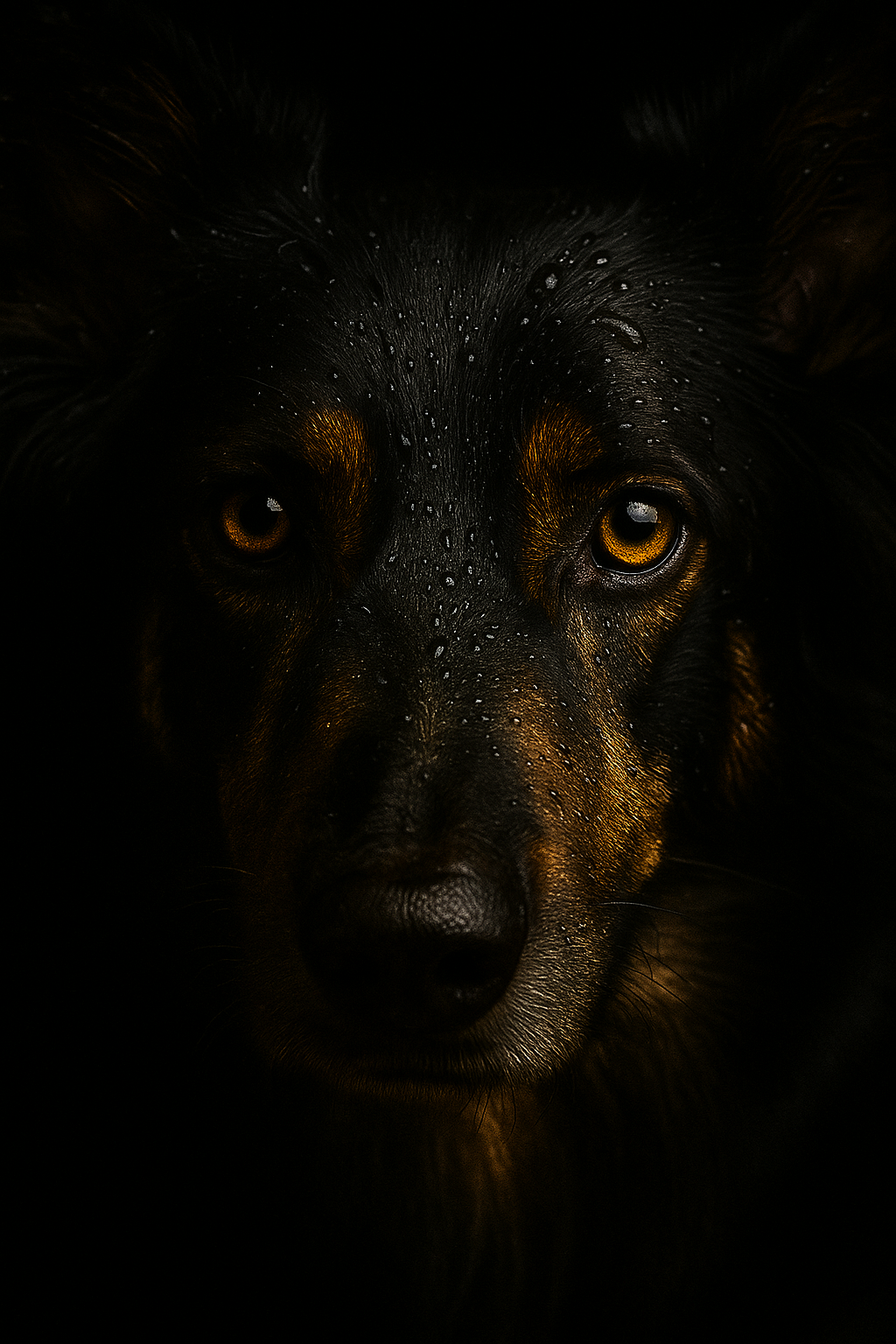 rain drop pet portrait black and white or colour  (DIGITAL PRINT)
